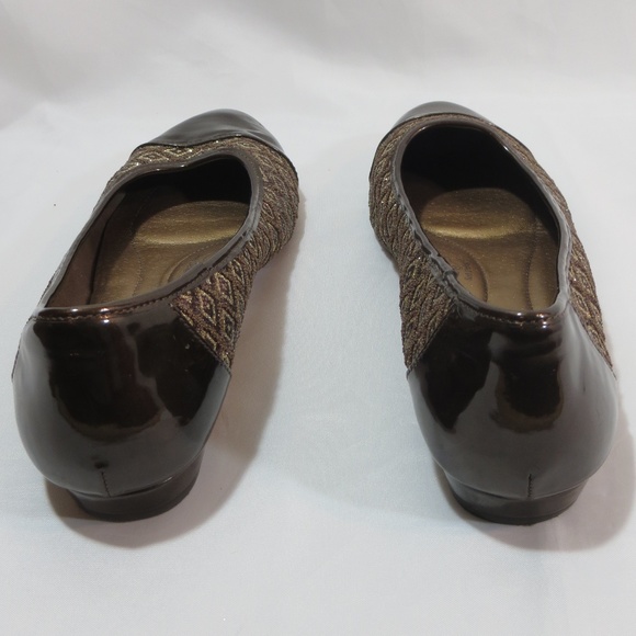 Soft Style a Hush Puppies Glittery Brown Flats - Picture 10 of 16